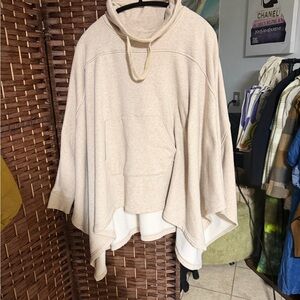 UGG Cream Hooded Poncho Sweater